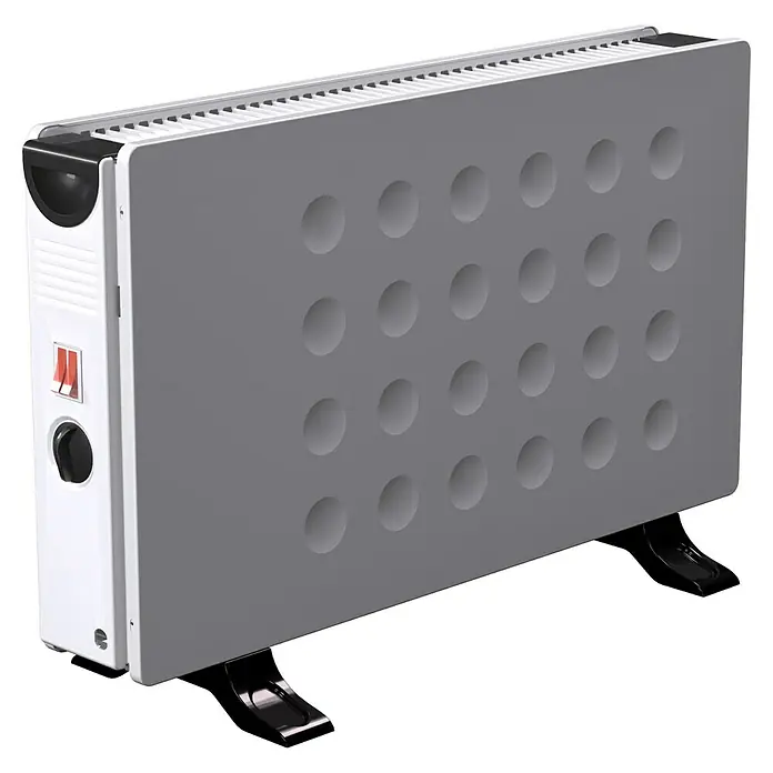 Voltomat HEATING Konvektorheizung Dubbe - 2.000 W, Raumgröße bis ca. 20 m², Weiß - Abbildung eines elektrischen Heizkörpers.