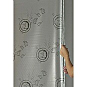 Eco-Dur Duschrollo deluxe (134 x 240 cm, Bullauge, Grau/Silber)
