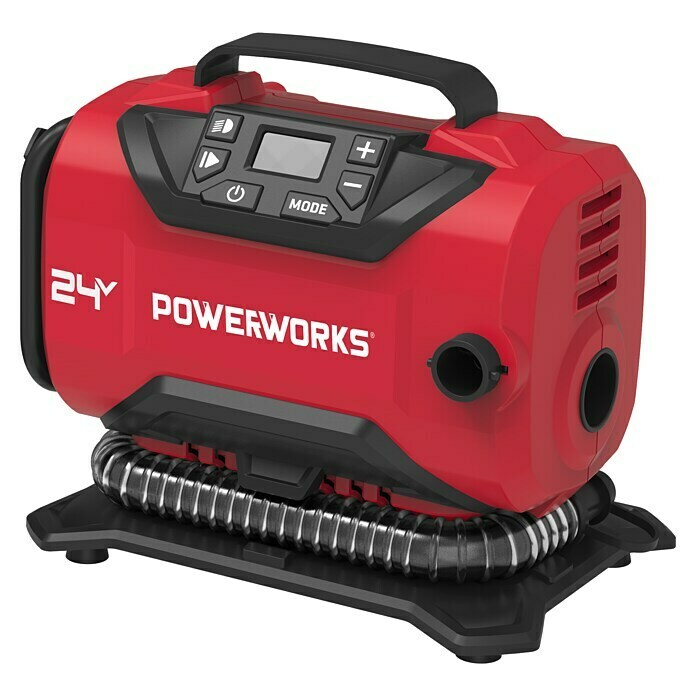 Powerworks Akku-Kompressor P24MT24 V, Ohne Akku, 11 bar Diagonal View