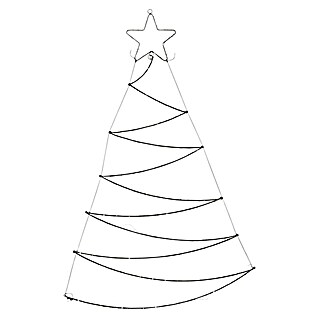Led-kerstverlichting kerstboom met ster (Lichtkleur: Warm wit)