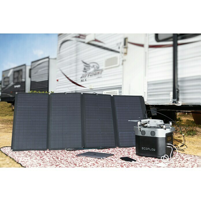 EcoFlow Solarmodul160 W, L x B x H: 157 x 68 x 2,4 cm Mood Shot