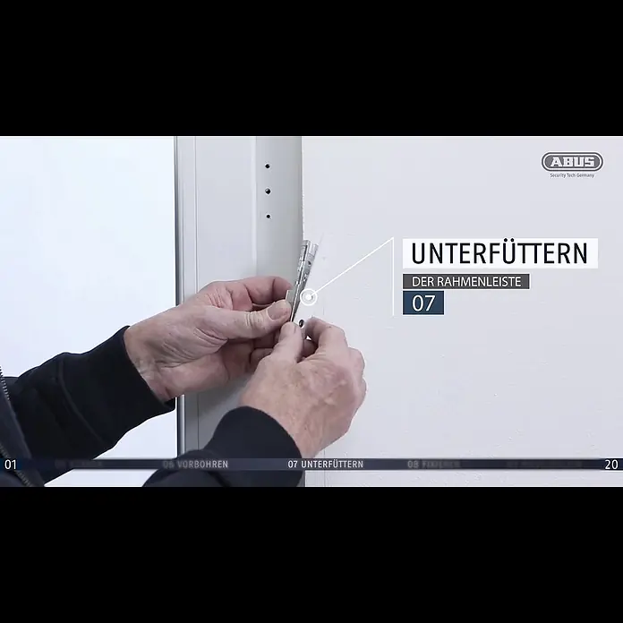 Abus Scharnierseitensicherung FAS101 - Weiß - ABUS Montagevideo Fenster-Scharnierseitensicherung FAS101