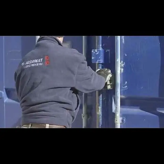 Abus Überfalle mit Vorhangschloss Überfalle Con Hasp Granit 215/100 + Vorhangschloss Granit 37/55 HB100 - Einsatzbereich: Container - ABUS Containerschloss ConHasp Granit -  Montageanleitung