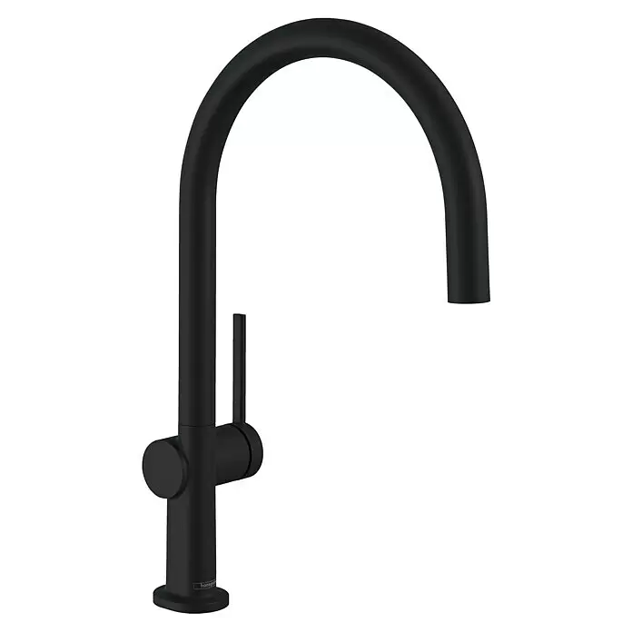 Hansgrohe Spültischarmatur Talis M54 220 - Anzahl Strahlarten: 1 Stk., Schwarz, Matt - Schwarze, moderne Armatur mit hohem, gebogenem Auslauf und Einhebelgriff. Ideal für Küche oder Bad.