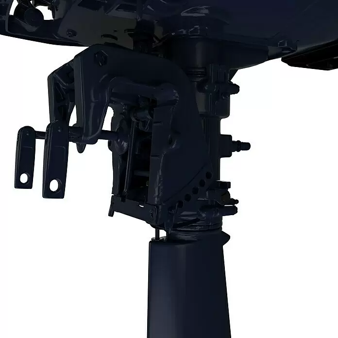 Tohatsu Außenbordmotor MFS 5 DSL - 3,7 kW, Pinnensteuerung, Langschaft, Seilzug, Propellernaben-Auspuff - Detailaufnahme
