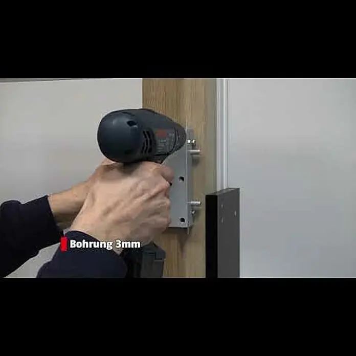 Abus Scharnierseitensicherung FAS 97 - Montage: Scharnierseite, Braun - Montageanleitung ABUS FAS97 Scharnierseitensicherung