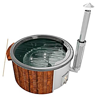Holzklusiv Saphir 180 Hot Tub Spa (200 cm, Thermoholz, Anthrazit, Max. Personenzahl: 6)