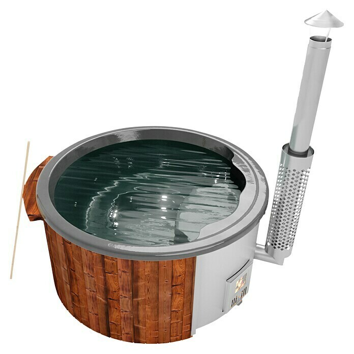 Holzklusiv Saphir 180 Hot Tub SpaDurchmesser: 200 cm, Anthrazit, Thermoholz, Max. Personenzahl: 4 - 6 Info