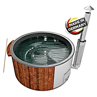 Holzklusiv Saphir 200 Hot Tub Spa (Durchmesser: 220 cm, Anthrazit, Thermoholz, Max. Personenzahl: 6 - 8)