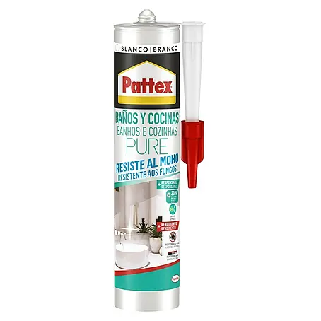 Pattex  Silicona para sanitarios y cocinas Pure