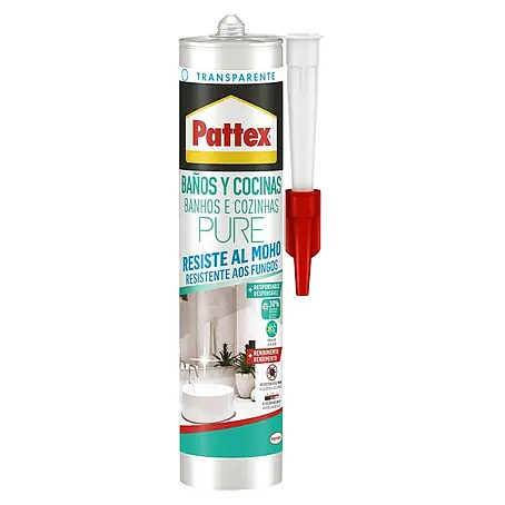 Pattex  Silicona para sanitarios y cocinas Pure