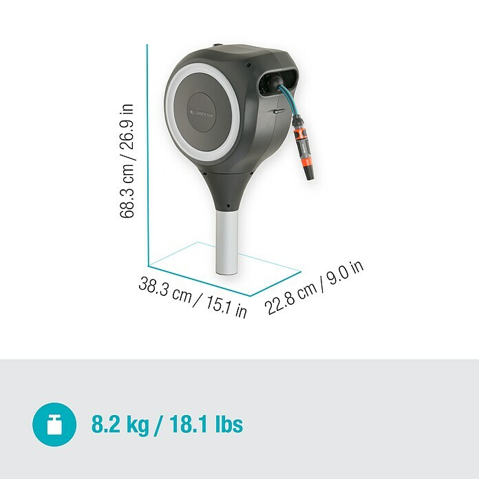 Gardena Schlauchbox RollUp SSchlauchlänge: 15 m Sketch