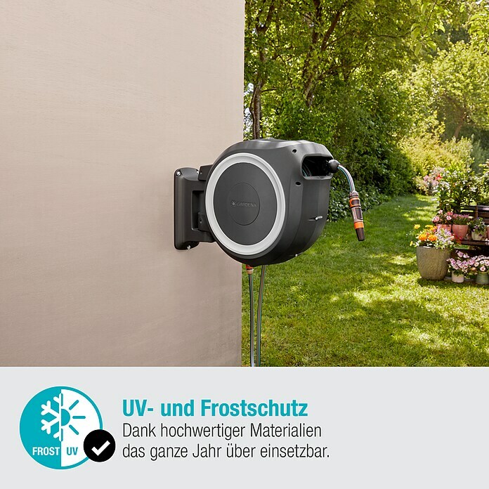 Gardena Wand-Schlauchbox RollUp M/LSchlauchlänge: 25 m Info