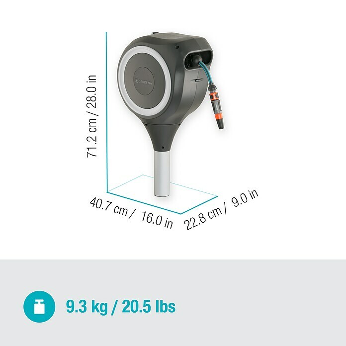 Gardena Schlauchbox RollUp MSchlauchlänge: 20 m Sketch