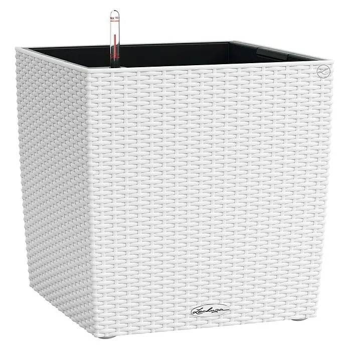 Lechuza Cottage Pflanzkübel eckig Cube - Außenmaß (L x B x H): 40 x 40 x 40 cm, Kunststoff, Weiß - Der weiße Lechuza Cube Pflanzkübel mit Bewässerungssystem ist ideal für Zimmer- und Gartenpflanzen, ein stilvolles Deko-Element.