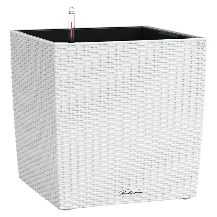 Lechuza Cottage Pflanzkübel eckig CubeAußenmaß (L x B x H): 30 x 30 x 30 cm, Kunststoff, Weiß - Der weiße Lechuza Cube Pflanzkübel mit Bewässerungssystem ist ideal für Zimmer- und Gartenpflanzen, ein stilvolles Deko-Element.