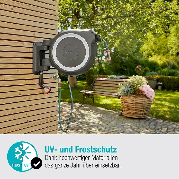 Gardena Wand-Schlauchbox RollUp XL - Schlauchlänge: 35 m - Die Gardena Wand-Schlauchbox mit UV- und Frostschutz. Dank hochwertiger Materialien das ganze Jahr über einsetzbar.