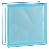Fuchs Design Glasbaustein Sahara BM (Azurblau, Wolke sandgestrahlt, 19 x 19 x 8 cm, Beidseitig satiniert)