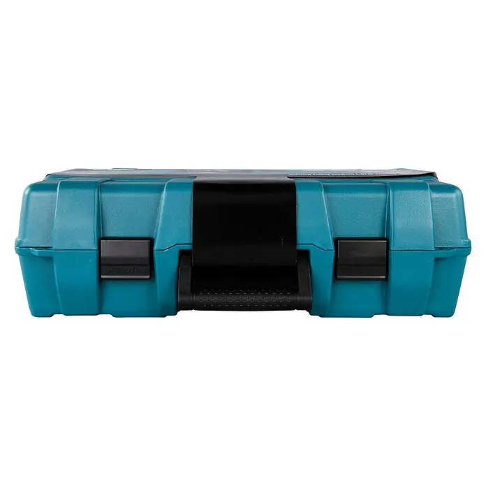 Makita XGT 40V max. Akku-Kombihammer HR005GZ01 - 8 J, 40 V, Ohne Akku - Eine blaue Werkzeugkiste von Makita, ideal zur Aufbewahrung und zum Transport von Werkzeugen. Robuste Bauweise für den professionellen Einsatz.