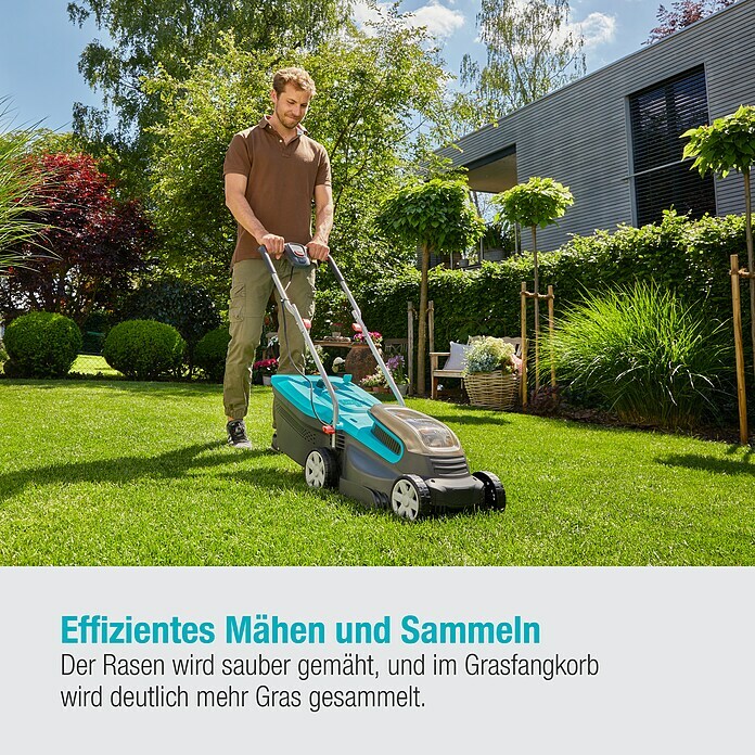 Gardena Akku-Rasenmäher PowerMax 32/36V P4A18 V, Ohne Akku, Schnittbreite: 32 cm Info