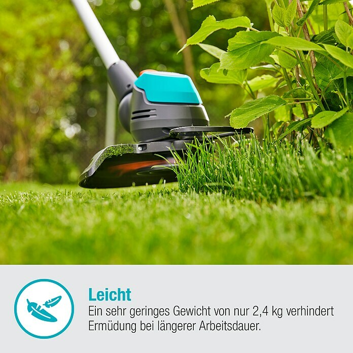 Gardena EasyCut Akku-Rasentrimmer 23/18V-P4A18 V, Li-Ionen, Ohne Akku, Schnittbreite: 23 cm Info