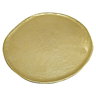 Deko-Teller Mila (Gold, Rund, Durchmesser: 30 cm)