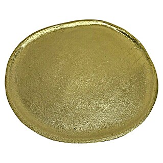 Deko-Teller Mila (Gold, Rund, Durchmesser: 21 cm)