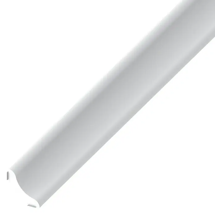 Eckleiste - 2.500 x 20 x 20 mm, Kunststoff, Weiß, Kleben - Weißer Kabelkanal zur diskreten Kabelführung. Optimal für Wandmontage und unauffällige Installation.