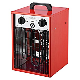 Voltomat HEATING Calefactor industrial (3.000 W, Habitaciones de hasta 25 m², Rojo, IPX4)