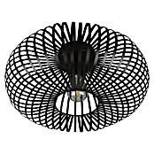 Trio Lighting Plafondlamp, rond Johann (60 W, Ø x h: 40 x 17 cm, Zwart, E27) | BAUHAUS