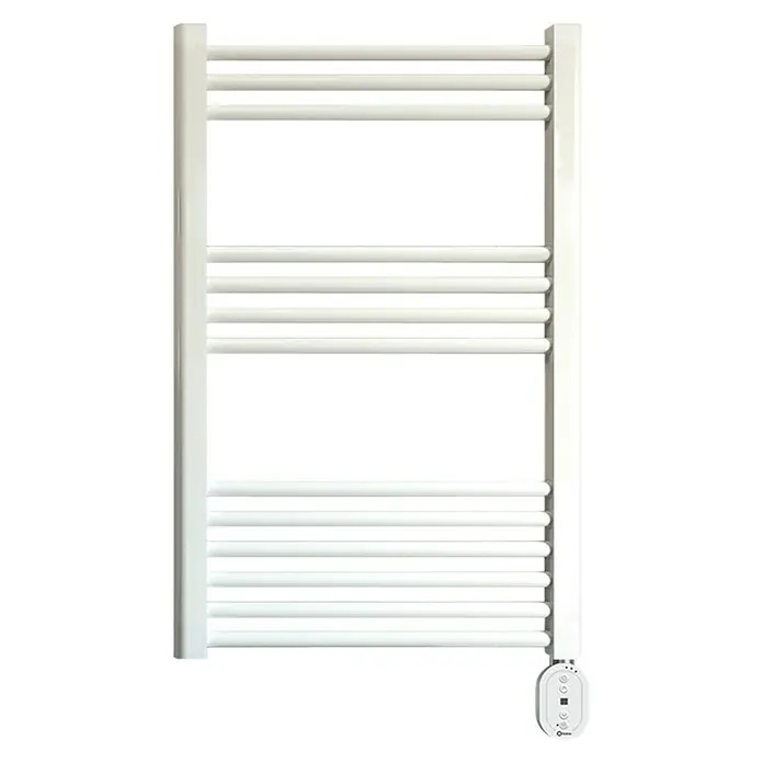 Rointe Radiador toallero eléctrico Elba Oval - An x Al: 50 x 86,5 cm, 300 W, Blanco - Toallero eléctrico blanco con control electrónico para toallas cálidas después de la ducha. Un accesorio de baño práctico y elegante.