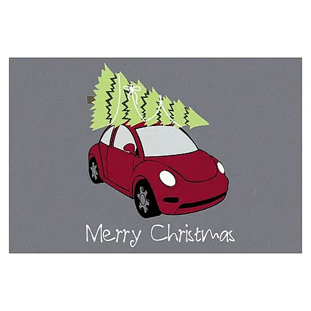 Fußmatte Auto mit Tannenbaum