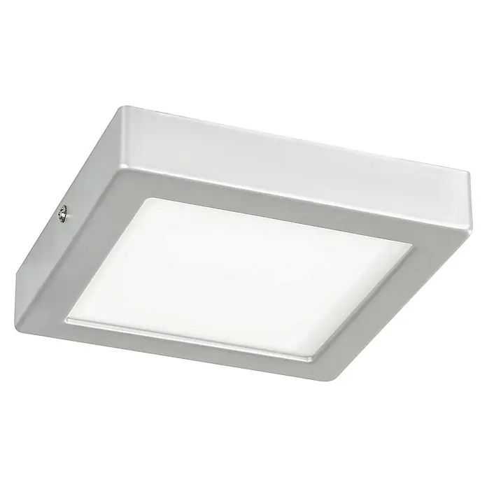 Eglo LED-Deckenleuchte Idun - 9,5 W, L x B x H: 3 x 17 x 17 cm, Silber, Neutralweiß - Quadratische Deckenleuchte mit LED-Beleuchtung. Diese stilvolle Leuchte bietet eine helle und effiziente Beleuchtung für jeden Raum.