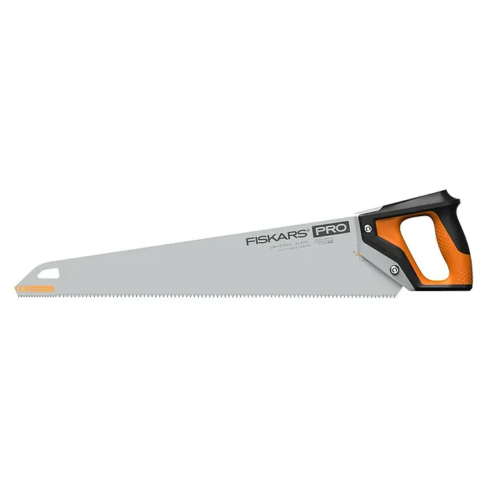 Fiskars Handsäge Fuchsschwanz Pro - Blattlänge: 55 cm, Holz - Fiskars Pro Handsäge mit Universalblatt für präzise Holzschnitte. Das Werkzeug für Profis mit Power Tooth Technologie für effizientes Sägen.
