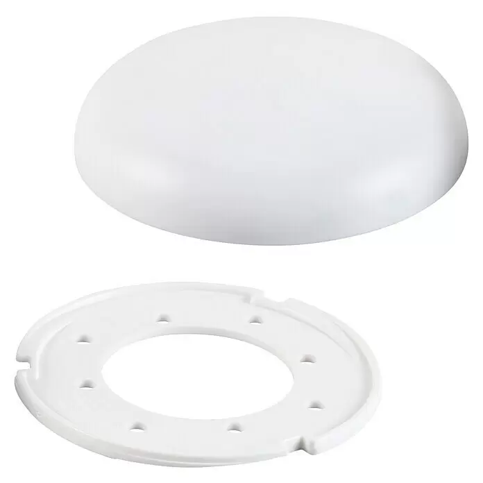 Heidemann Deckenverteiler - Ø x H: 100 x 22 mm, Weiß - Diagonale Ansicht
