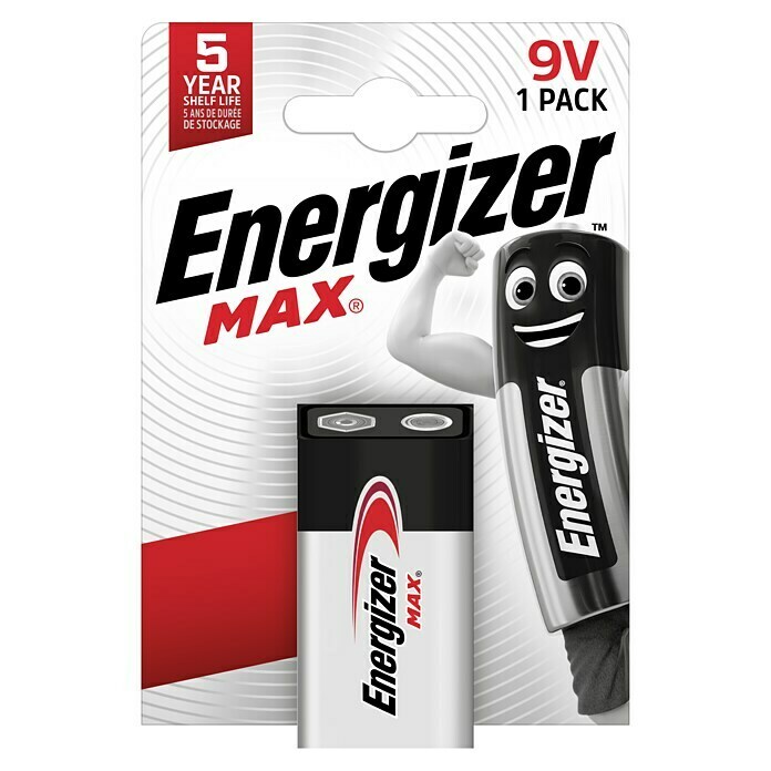 Energizer Batterij Max (9-Volt-Block, 9 V, 1 stk.)
