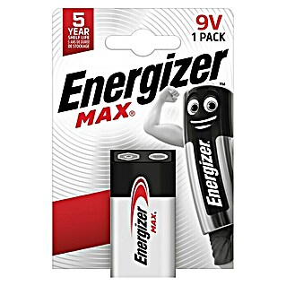 Energizer Batterij Max (9-Volt-Block, 9 V, 1 st.)