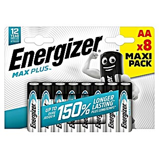 Energizer Pila Max Plus AA (Mignon AA, Alcalino manganeso, 1,5 V, 8 ud.)