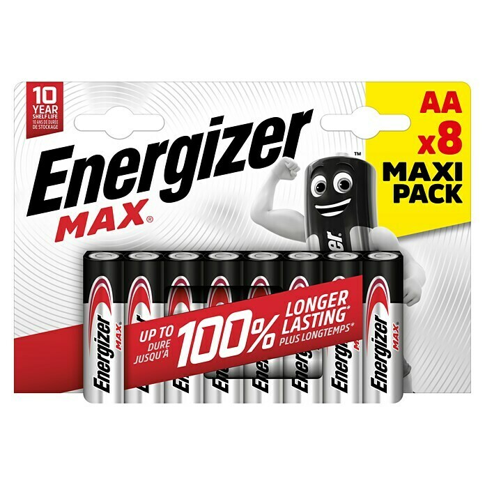 Energizer Batterij Max (Mignon AA, 1,5 V, 8 stk.)