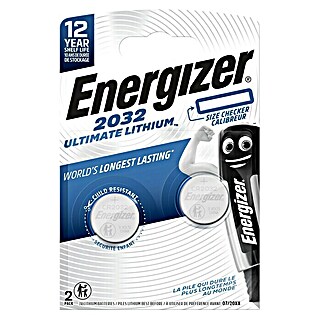 Energizer Ultimate Lithium Pila de botón CR2032 (Litio, CR2032, 3 V, 2 ud.)