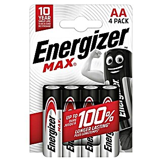 Energizer Max Pila alcalina Max (Mignon AA, Alcalino manganeso, 4 ud.)