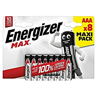Energizer Max Batterij Max 8 stuks (Micro AAA, 1,5 V, 8 st.)