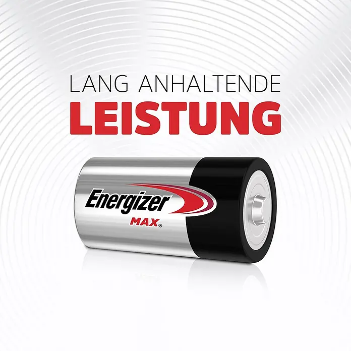 Energizer Batterie Max C - Baby C, 1,5 V - Energizer MAX Batterie für langanhaltende Leistung.