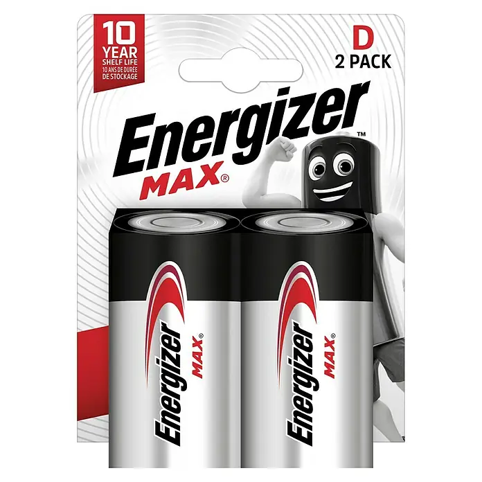 Energizer Batterie Max D - Mono D, 1,5 V - Eine 2er-Packung Energizer MAX D-Batterien, die lange Leistung für Ihre Geräte versprechen.