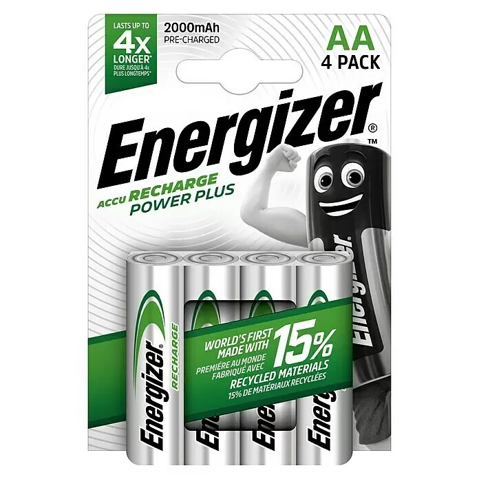 Energizer Akku Rechargeable PowerPlus Mignon AA - 2.000 mAh - Vorderansicht
