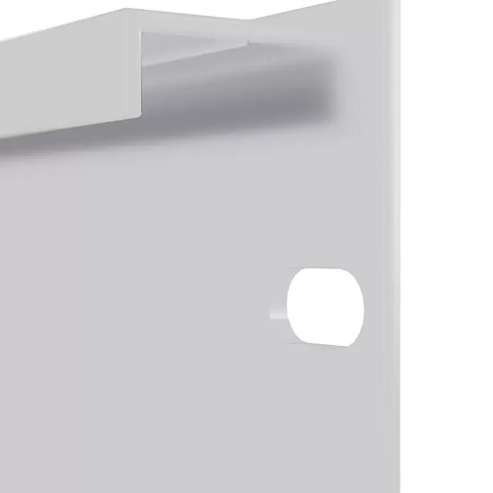 Gabio Zaunelement Efeu - 197,5 x 90 cm, Stahl, Weiß - Detailaufnahme