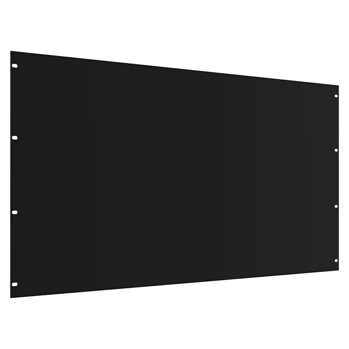 Gabio Zaunelement Voll197,5 x 90 cm, Stahl, Anthrazit - Schwarze Glasplatte mit glatter Oberfläche und Befestigungspunkten. Ideal für moderne Designs und minimalistische Ästhetik mit elegantem Finish.