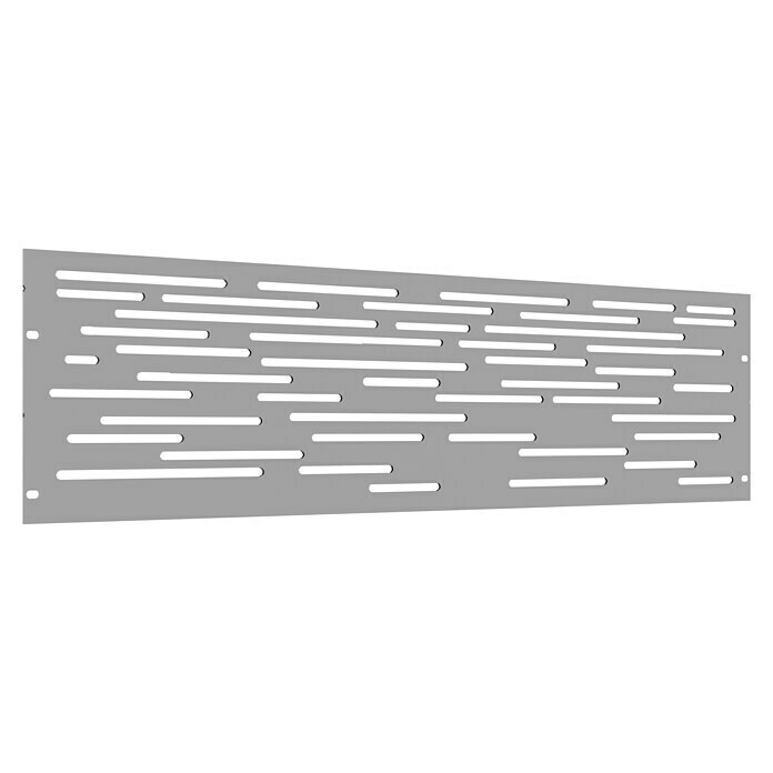 Gabio Zaunelement Lines (197,5 x 45 cm, Stahl, Hellgrau) | BAUHAUS