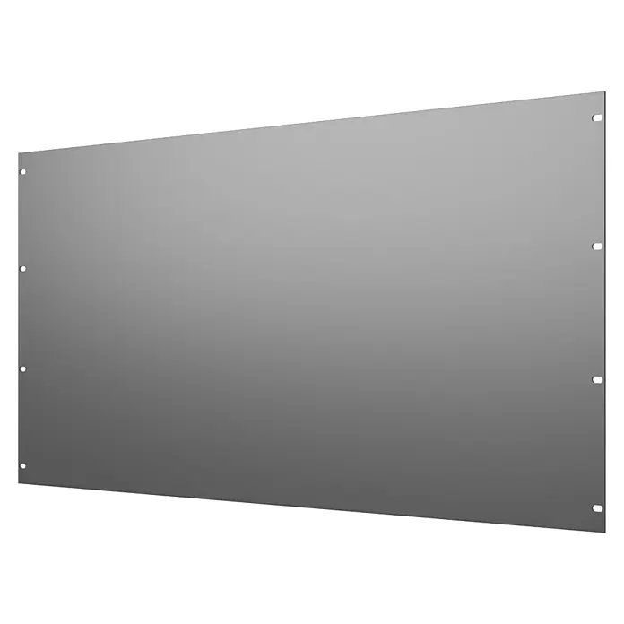 Gabio Zaunelement Voll - 197,5 x 90 cm, Stahl, Hellgrau - Nahaufnahme einer grauen Wandplatte, befestigt mit Schrauben an einer Wand, die sich ideal für moderne Innenräume eignet.