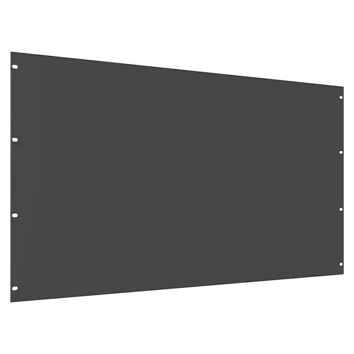 Gabio Zaunelement Voll - 197,5 x 90 cm, Stahl, Hellgrau - Graue Platte mit Befestigungslöchern an den Seiten, geeignet für verschiedene Anwendungen und Installationen.